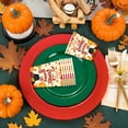 thumbnail image 6 of 10 Pcs Happy Thanksgiving Tableware Set Party Supplies - Fall Harvest Pattern Disposable Dinnerware with Paper Plates, Napkins, Paper Cups, Tablecloth for Autumn and Thanksgiving Dinner BBQ Picnic, 6 of 7