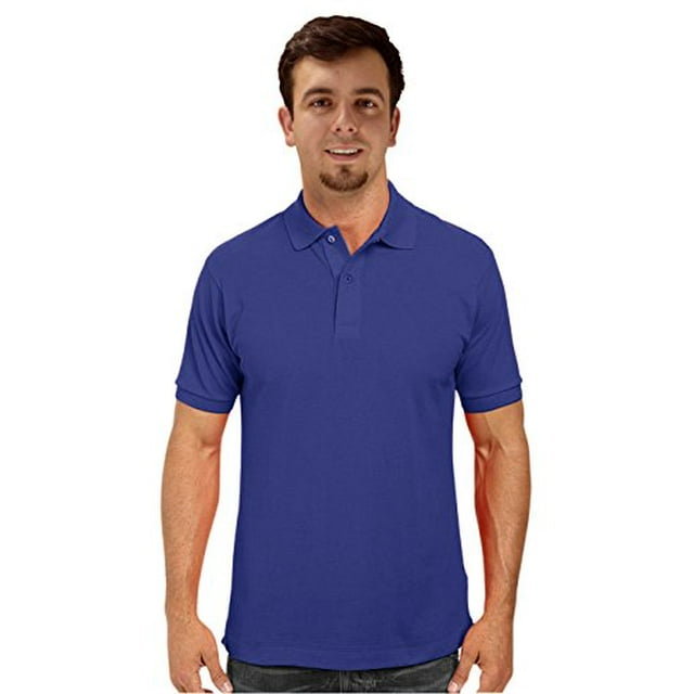 Peach Couture Polo Piqué Classique à Manches Courtes pour Hommes
