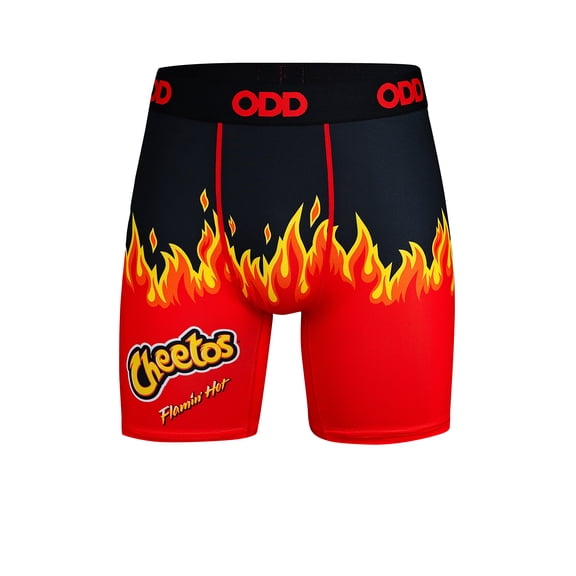 ODD SOX – Cheetos Flamin Hot Boxer Briefs for Men Large – Spicy Snack Underwear, Flame Graphic