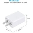 thumbnail image 2 of Cargador de pared USB 5V 2A Adaptador de corriente CA (paquete de 2 blancos) Ormromra CZDZ-ZH87, 2 of 7