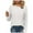 White, variant on Towmus Women Long Sleeve T Shirts Crewneck Fall Breathable Casual Tunic Tops Solid Color Basics Tees