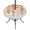 Orange, variant on Round Outdoor Tablecloth with Umbrella Hole and Zipper, Grey Ombre Botanical Fitted Table Cover with Elastic Edge for 36-44 Inch, Watercolor Gray Pastoral Leaf Rustic Waterproof Patio Tablecoths