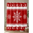 thumbnail image 4 of Chrsitmas Snowflake Shower Curtain Set ，Waterproof Fabric Shower Curtains Winter Snow Red Background Shower Curtains for Bathroom,Bathroom Decor 72"x84", 4 of 6