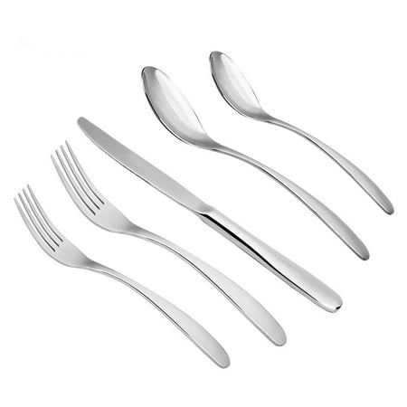 

20-Pieces Silverware Set Stainless Steel Flatware Set Service for 4 Tableware Cutlery Set for Home and Restaurant Dinner Knives Forks Spoons Mirror Polished Dishwasher Safe