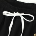 thumbnail image 5 of HOOMEUMY Men's Summer Fashion Comfy Outdoor Solid Color Drawstring Elastic Waist Button Pockets Short Pants Leisure Beach Shorts (Black,XL), 5 of 8