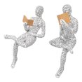 thumbnail image 1 of Reading Women Figurine Decor, Desk Decor Resin Pulp Women Thinker Statue Unique Easy To Maintain Widely Used  For Home, 1 of 8