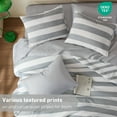 thumbnail image 7 of Regency Heights Twin/Twin XL Size Comforter Sets, 2-Piece Bedding Set for Dorm Bedding, Reversible Striped Comforter Bed Set, Grey, 7 of 7