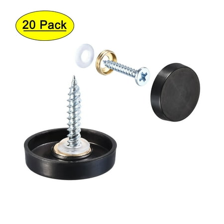 

Mirror Screws 22mm/0.87 20pcs Decorative Cap Fasteners Cover Nails Wire Drawing 304 Stainless Steel