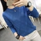 thumbnail image 5 of Fdfklak 2024 Nuevo suéter de otoño e invierno para mujer, jersey holgado con giro, suéteres gruesos con parte inferior holgada, ropa exterior para mujer S-3XL, 5 of 5