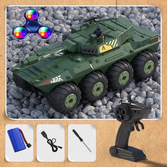 RC Car For Kid Waterproof Amphibious,2.4GHz,Off Road Tank Dual  Remote Control for  Adults,  Gift