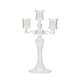 thumbnail image 1 of Candelabro de vidrio Candelabro Mesa decorativa Centro de mesa Decoración del hogar Candelabro de cena Candelabro de vidrio para mantel de Claro, 1 of 9