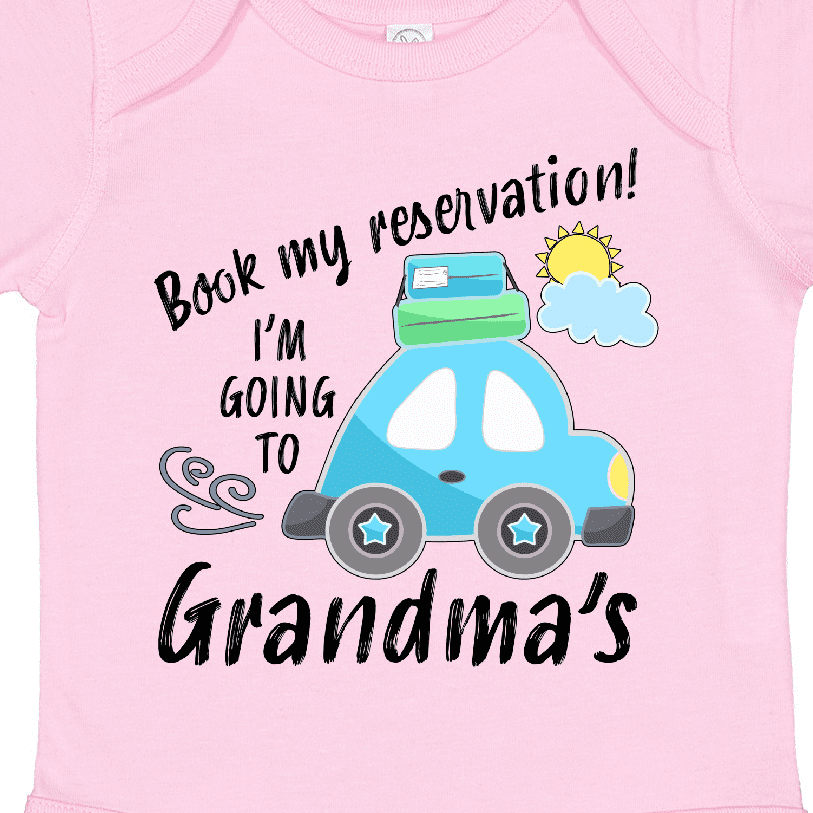 Inktastic Book My Reservation I'm Going to Grandma's Boys or Girls Baby Bodysuit