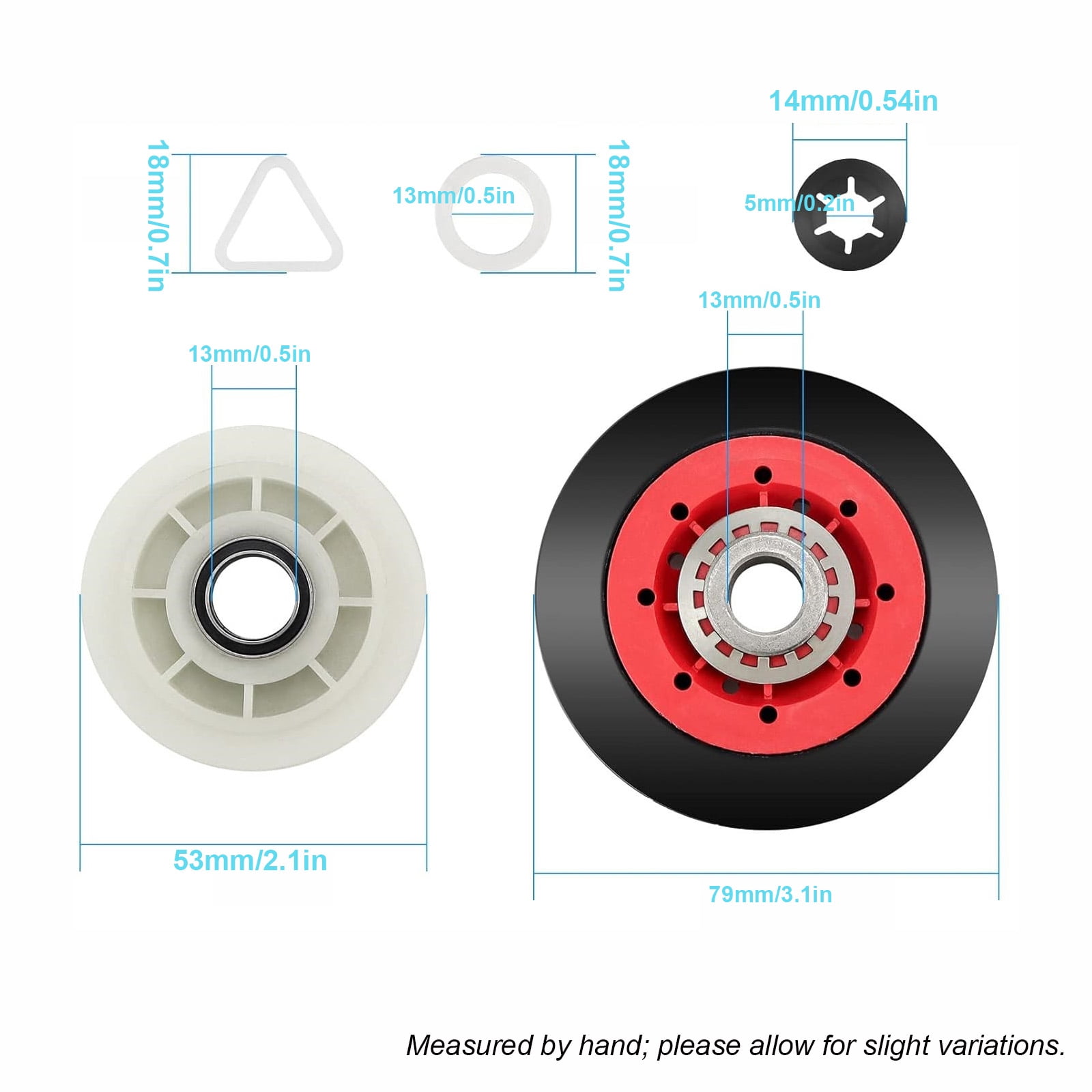 TOP-MAX 4392067 Dryer Repair Kit and W10837240 Dryer Idler Pulley, Tumble Dryer Repair Kits fit for Maytag, Whirlpool & Kenmore
