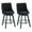 Performance Fabric in Charcoal Gray, variant on MINCETA Counter Stools,26" 360 Free Swivel Bar Stools,Modern Counter Height Upholstered Backrest Barstools with Button Tufted,Wooden Kitchen Stools Set of 2,Performance Fabric in Linen Beige