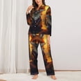 thumbnail image 2 of Fotbe Sunset Maple Tree Fox Conjunto de Pijama de Manga Larga para Mujer con Estampado, Ropa de Dormir de 2 Piezas, Conjunto de Casa Suave y Cómodo con Bolsillos-XX-Large, 2 of 7