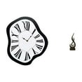 thumbnail image 1 of Reloj de pared con escultura de acrílico fundido, figura de llama creativa única, arte moderno, resina distorsionada, recuerdo para sala de estar, esc, 1 of 8