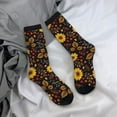 thumbnail image 5 of Vsdgher Sunflowers Leaves Crew Socks for Men & Women, Breathable Casual Athletic Ankle Socks, 5 of 6