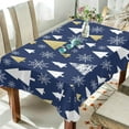 thumbnail image 4 of 60"x60" Christmas Tree Tablecloth, Waterproof Washable Polyester Square Table Cover, Durable Tablecloth for Kitchen Dining Table Party Decor, 4 of 7
