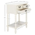 thumbnail image 3 of SAFAVIEH Athena French 3-Drawer White Wood Rectangle Console Table (23.5 in. W x 13 in. D x 29.5 in. H), 3 of 14