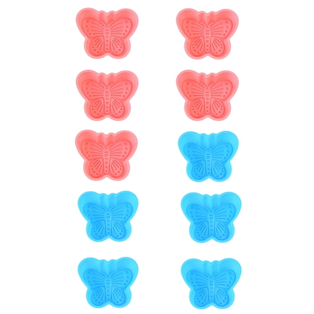 10 mini moldes reutilizables de silicona para hornear en cocina de silicona, lavables en lavavajillas.