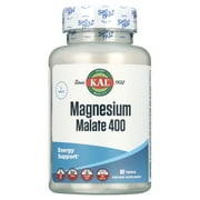 KAL Magnesium Malate 400mg, Chelated Magnesium Supplement with Malic Acid, Healthy Energy & Muscle Function Support, Enhanced Absorption, Vegan, 60-Day Money Back Guarantee, 45 Servings, 90 Veg Tabs
