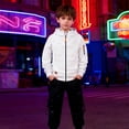 thumbnail image 7 of EnJoCho Boys Full Zip Hooded Sweatshirt Teen Youth Kids Zip Up Hoodies Plain Thick Cargo Outdoor Warm Jacket Outerwear Casual Everyday Wear Comfortable Heavyweight Winter Apparel Activewear, 7 of 7