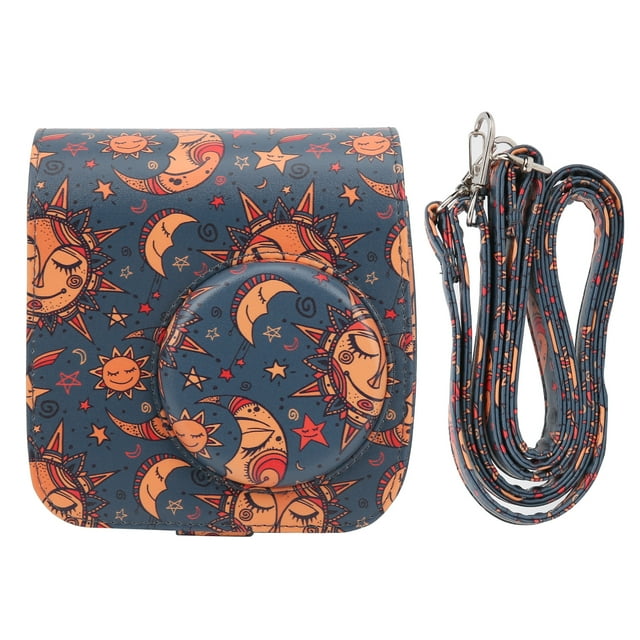 Funda protectora para cámara Vintage PU, bolso de hombro para cámara instantánea mini7s/7cthe moon and the star