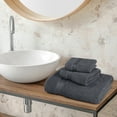 thumbnail image 4 of MALLONI HOME Ultra Soft 3 Pack Cotton Towel Set, Contains a Bath Towel 28x55 inch, a Hand Towel 16x24 inch & a Wash Coth 12x12 inch, Ideal Everyday use, Compact & Lightweight - Charcoal Grey, 4 of 6