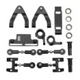 thumbnail image 3 of Metal Upper Lower Swing Arm Steering Cup Set, RC Upper Lower Arm Steering Cup Set High Strength Aluminium Alloy  For WPL D12 RC Car Silver,Black,Red, 3 of 8