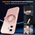 thumbnail image 3 of ELEHOLD Magnetic Case for iPhone 17, Shockproof Rugged PC+TPU Phone Case with Kickstand,Pink, 3 of 8