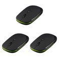 thumbnail image 3 of Wisewang 2 .4GHz Wireless Mouse Smooth Hand Feeling Slim USB Receiver Changeable 1600DPI Optical Gaming Mouse Black 3Set, 3 of 6