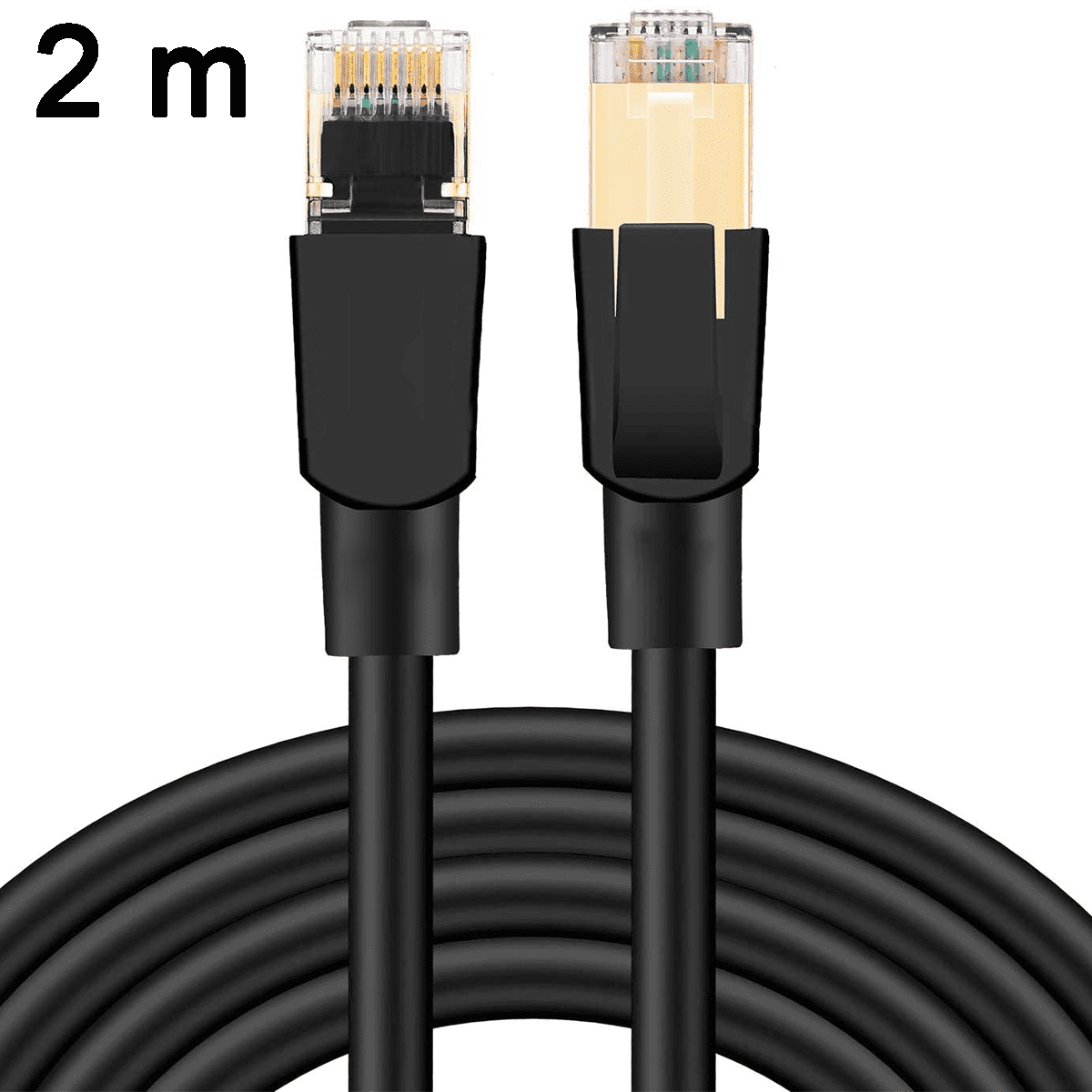 Gaming White High Speed Cat8 Internet WiFi Cable 40 Gbps 2000 Mhz RJ45 Connector with Gold Plated 100 feet Weatherproof LAN Patch Cord Cable for Router PC Cat 8 Ethernet Cable 100ft