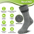 thumbnail image 4 of Nevend 3 Pairs Men's Thermal Winter Socks Extreme Cold Weather Heated Insulated Thick Crew Boot Socks 10-13, 4 of 7
