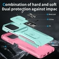 thumbnail image 5 of Allytechgroup for Motorola Moto G 2025 Case, Sliding Camera Lens Cover Military Grade Protection Stand Bracket Bumper Rugged TPU PC Phone Case for Motorola Moto G (2025), Green, 5 of 8