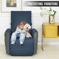 thumbnail image 5 of 23inch Recliner Slipcovers Waterproof Sofa Cover Recliner Chair Cover Quilting Craft Anti-slip Suitable For Pets Indoor Bedroom Office Living Room Home Décor,Blue, 5 of 6