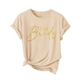 thumbnail image 4 of Taqqpue Womens Blouse Summer Tops Letter Printed Crew Neck Shorts T-Shirt Loose Fit Casual Shirts, 4 of 4
