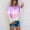 Purple, variant on OKBOP Girls Tops,Fashion Tie-Dye Long Sleeve Crew-Neck T-Shirt Casual Tee（S-5xl） Womens Plus Size Blouses White T Shirts For Women