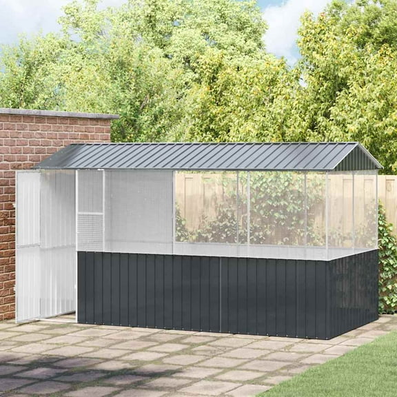 vidaXL Bird Cage Anthracite 410 x 210 x 230 cm Galvanized steel