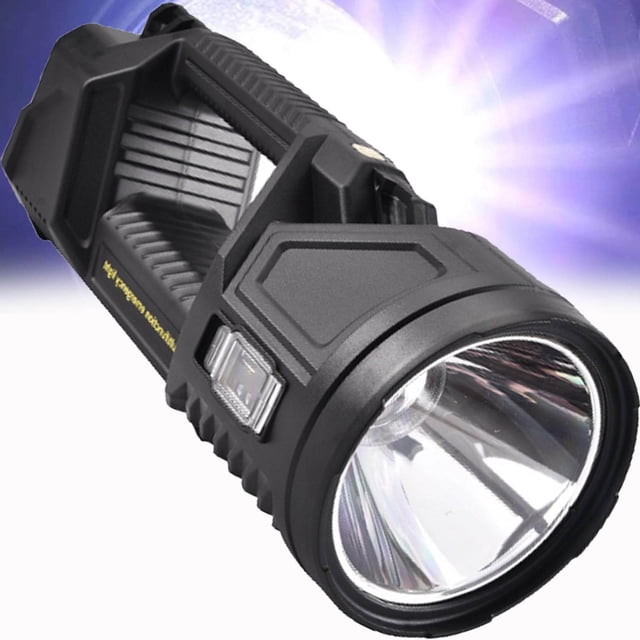 Xihbxyly Linterna de Doble Cabezal Superbrillante, Led P70 de Alta Luminosidad, Batería Externa de 6000 Mah, Iluminación de Largo Alcance, Impermeable, para Uso En Exteriores, Camping, Emergencias, T