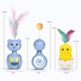 thumbnail image 4 of Fun Tumbler Cat Toy Cat Scratch Ball Colorful Feather Ball Toy Cat Tease Stick, 4 of 7