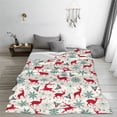 thumbnail image 5 of Fuzoiu Vintage Christmas Reindeer Print Ultra-Soft Micro Fleece Blanket,All Seasons Flannel Throw, Lightweight Blanket for Bed, Sofa, Couch, Movie Night, Camping, and Travel-50"x40", 5 of 7
