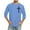 Light Blue BC, variant on Afuyipoi Men's Gradient Print Three-Quarter Sleeve T-Shirt,Athletic Round Neck Lightweight Athletic Shirts Red 2XL