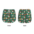 thumbnail image 3 of Balery Cartoon Turkey Pantalones cortos deportivos para mujer con forro y dos bolsillos, elásticos, para entrenamiento, gimnasio, yoga-Large, 3 of 7