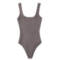 thumbnail image 3 of WMTBSRSW Womens Ribbed Body Suits Jumpsuit Square Neck Sleeveless Tank Top Bodysuits Solid Thong Bodysuit Shapewear Leotard, 3 of 4