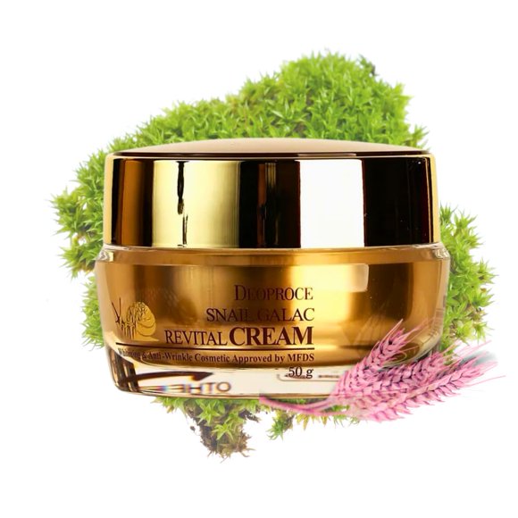 Deoproce Premium Snail Revital Crema Premium Filtrado de secreción de caracol Cuidado de la piel coreano con filtrado de fermento Galactomyces Volufiline Antiarrugas Crema de día coreana hidratante pr