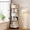 White, variant on Yardi Yarda 6 Tier Rotating Bookshelf, 360° Display Round Spinning Bookshelf with Wheels and Drawer, Space-Saving Rotating Bookshelf Tower for Indoor, Brown