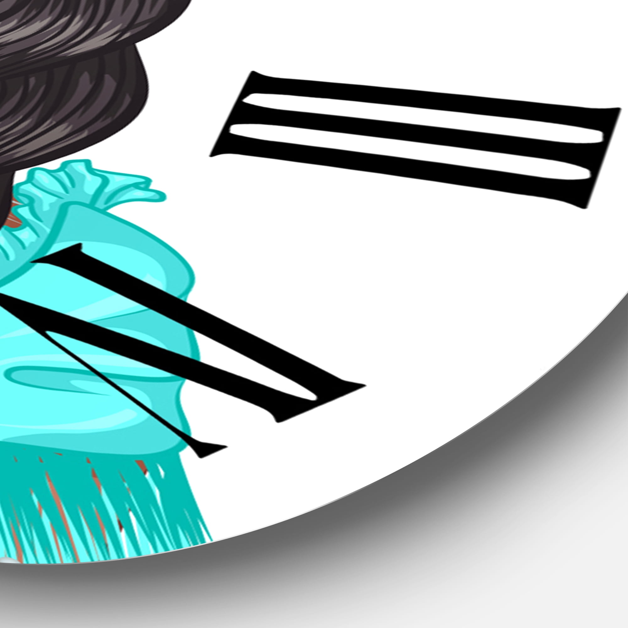 Designart 'Portrait Of African American Woman Xvi' Modern Wall Clock