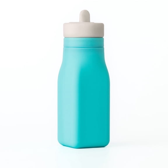 Omie OmieBox Reusable Silicone Water Bottle - 8.7 oz, Straw Top, BPA-Free & Phthalate-Free, Leak-Proof (Teal) (OmieBox Sold Separately) by OmieLife