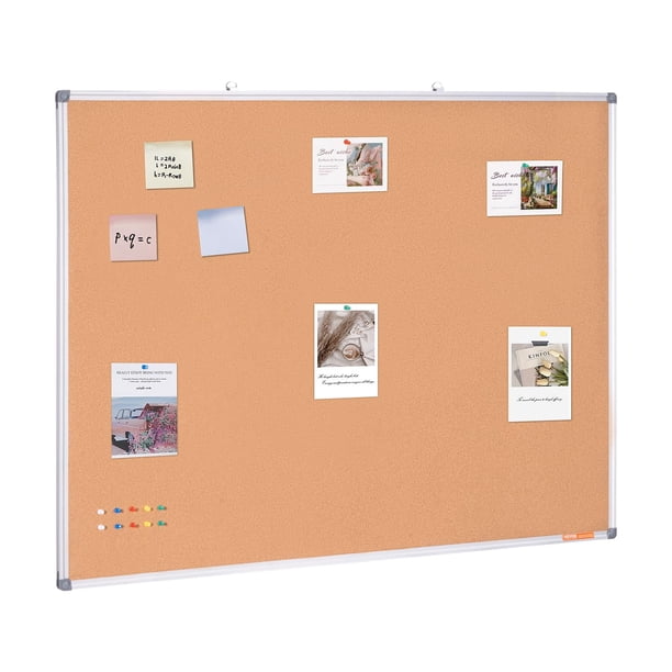 Pizarra de corcho VEVOR, 48 x 36 cm, montada en la pared con pizarra de anuncios para el hogar