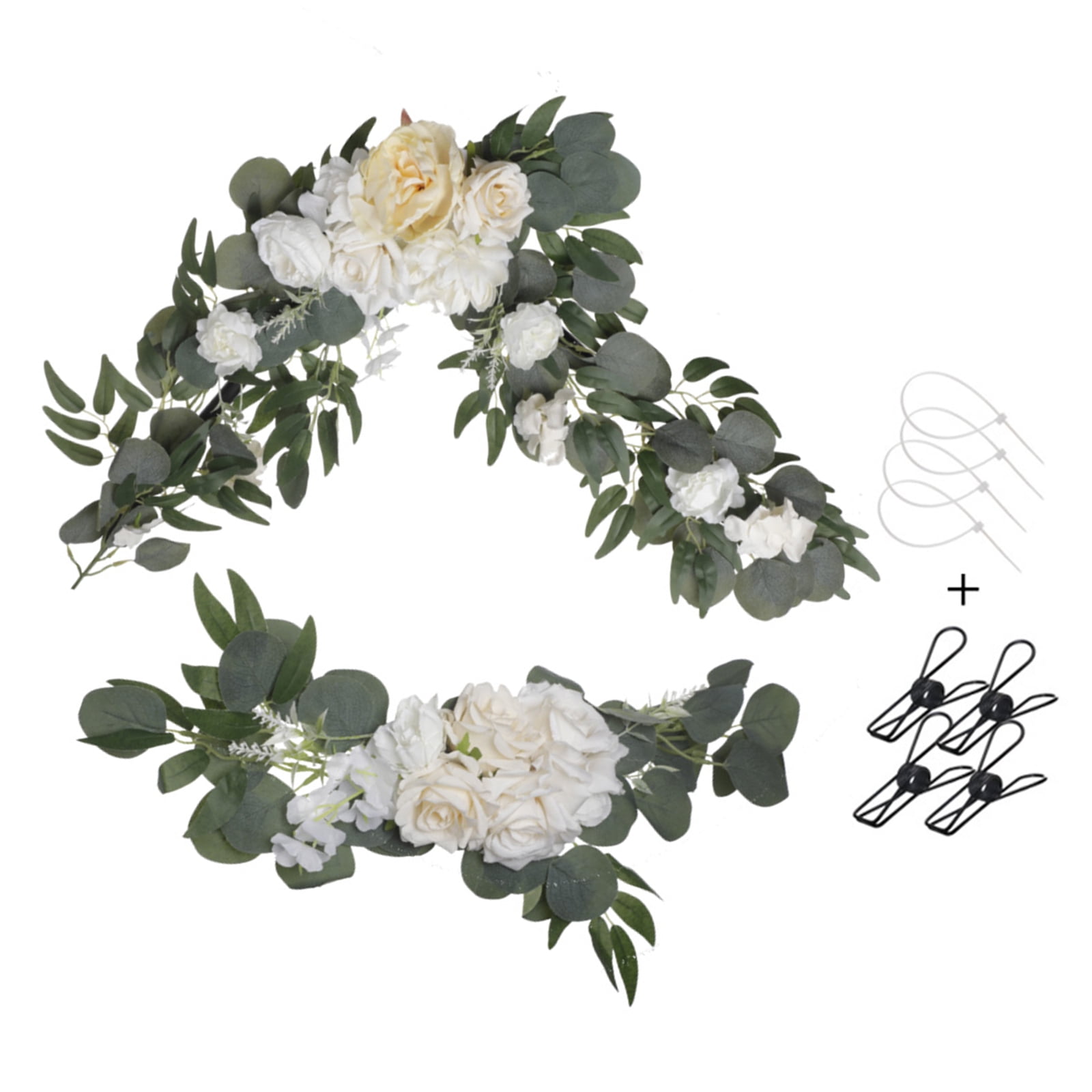 Wedding Arch Floral Swag Wreath Fake Flower Creative Ceremony Silk